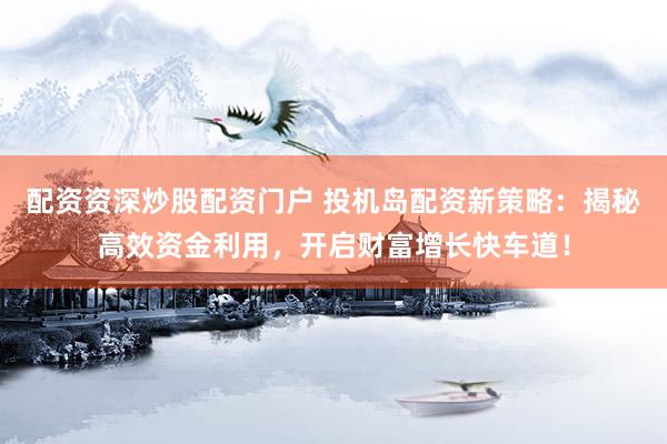 配资资深炒股配资门户 投机岛配资新策略：揭秘高效资金利用，开启财富增长快车道！