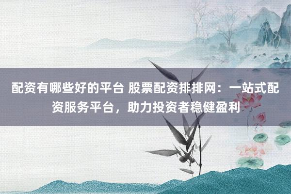 配资有哪些好的平台 股票配资排排网：一站式配资服务平台，助力投资者稳健盈利