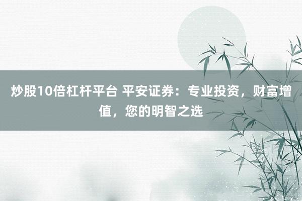 炒股10倍杠杆平台 平安证券:专业投资,财富增值,您的明智之选