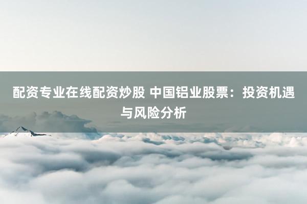 配资专业在线配资炒股 中国铝业股票：投资机遇与风险分析