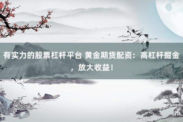 有实力的股票杠杆平台 黄金期货配资:高杠杆掘金,放大收益!